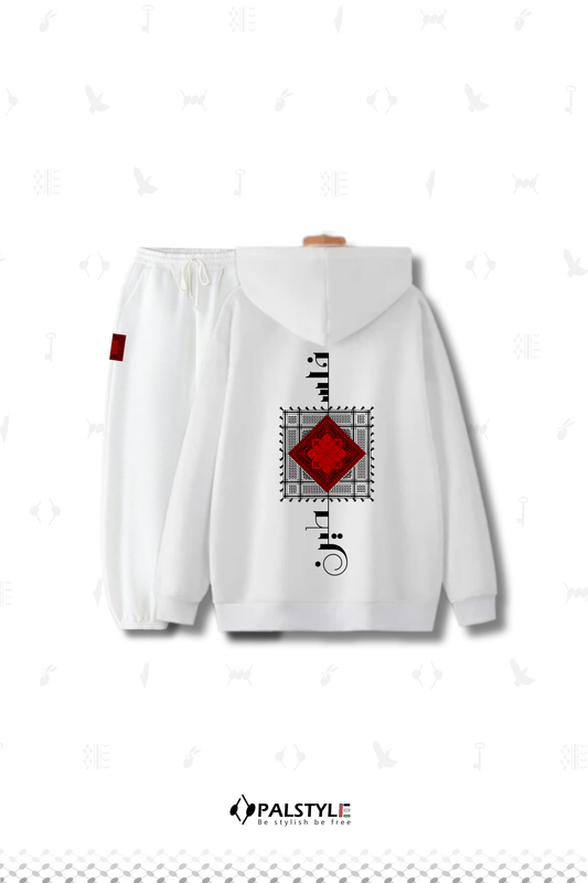 Palestinian Embroidered Tracksuit Set - فلسطين Heritage Unisex