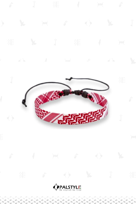 Handmade Keffiyeh Bracelet – Palestinian Heritage Unisex Wristband