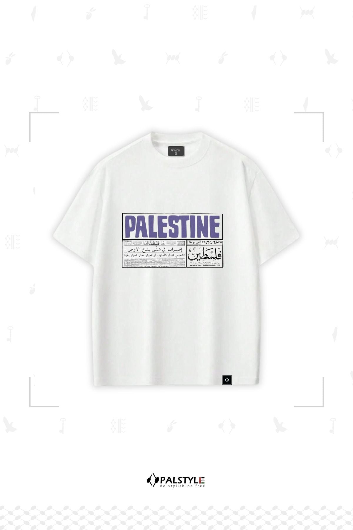 Palestine Print Oversized Men's Tee by Palstyle48
