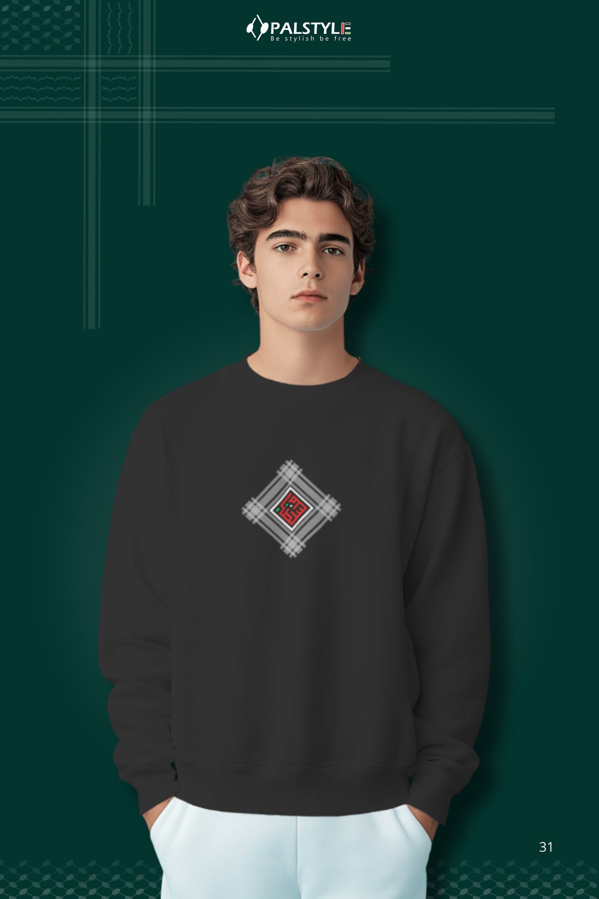Kuffiyeh Sweatshirt by Palstyle48