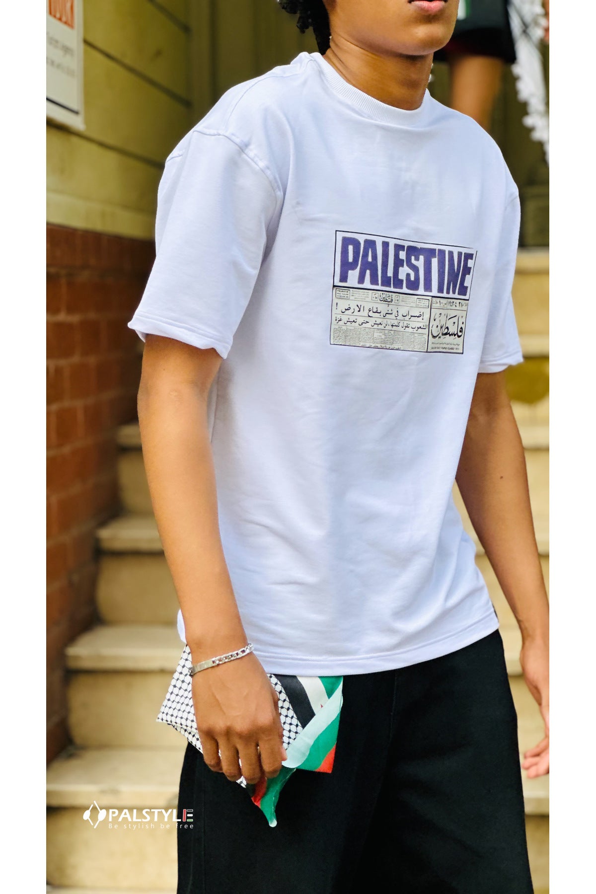 Palestine Print Oversized Men's Tee by Palstyle48