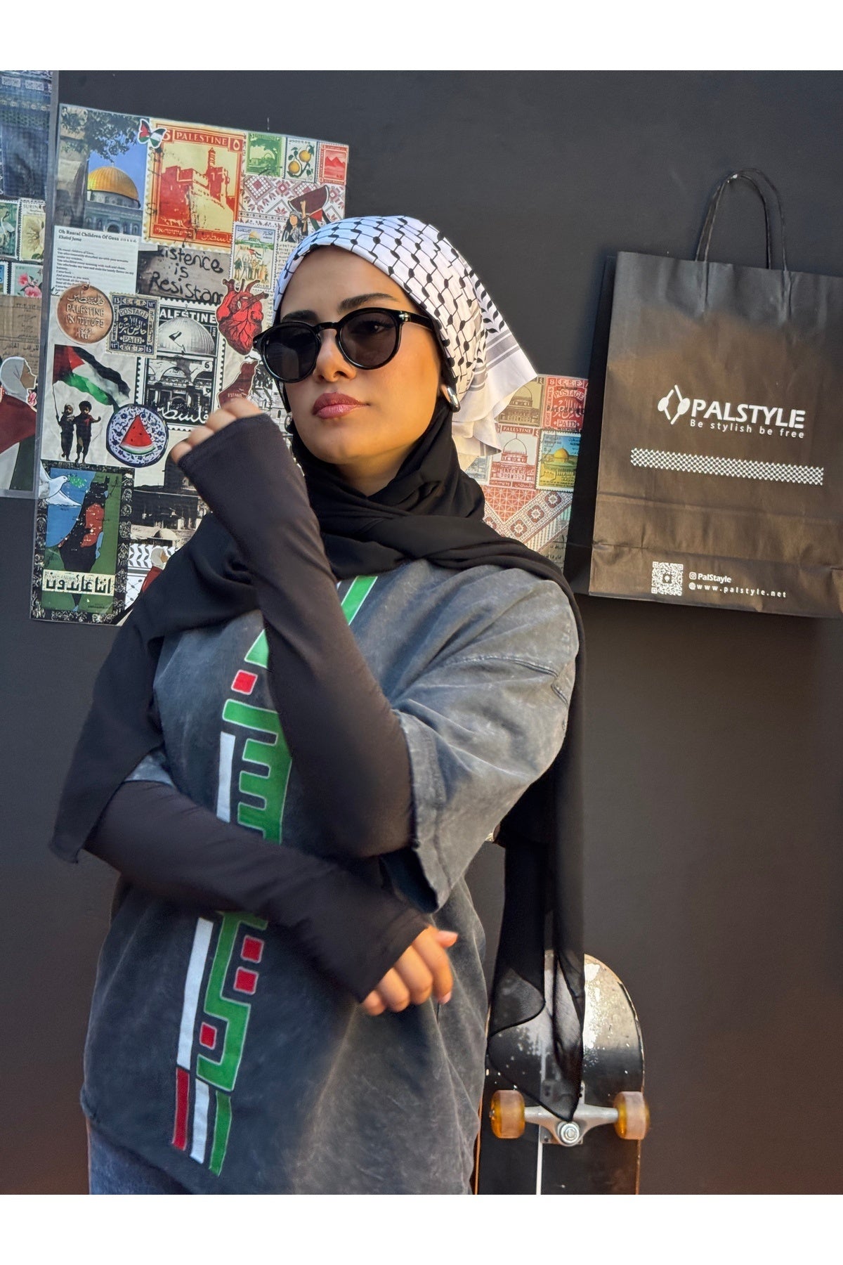 PalStyle48 Oversized Palestine Tee - Cotton Short Sleeve by Palstyle48