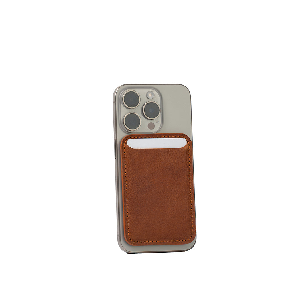 Full Grain Leather MagSafe Wallet Classic Holds Cards