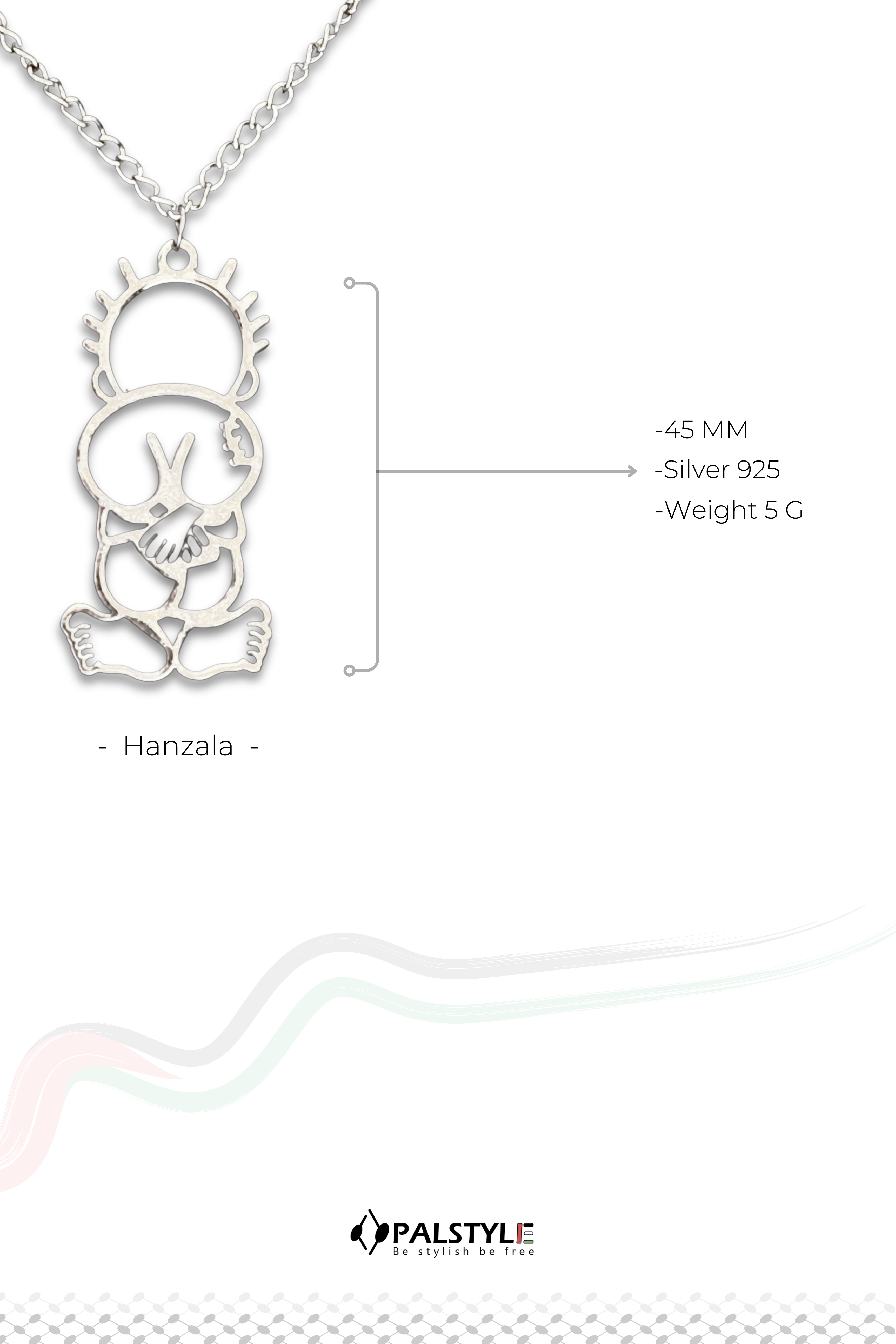 Handala Necklace – Palestinian Resistance Symbol | 925 Silver