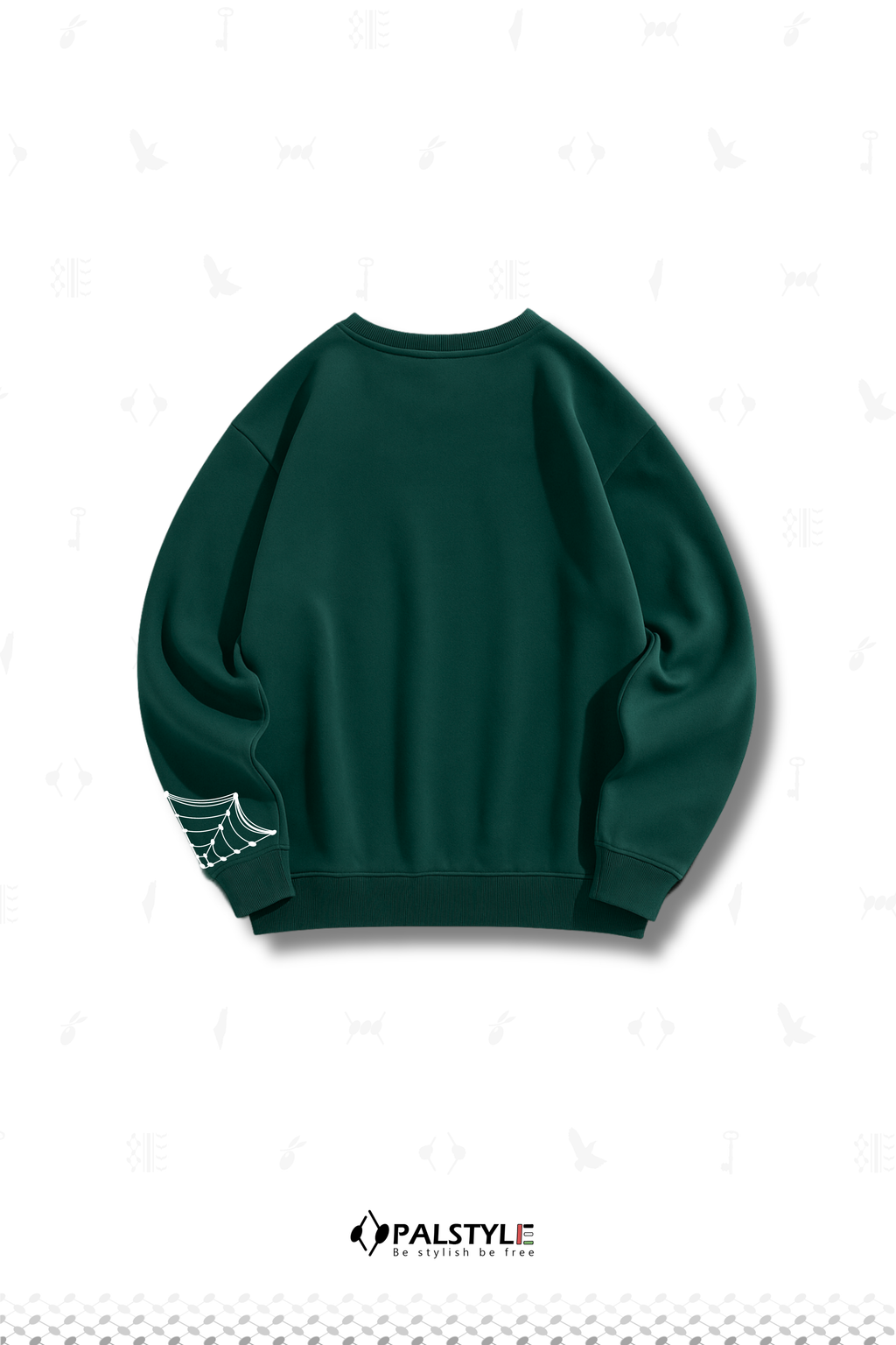 Spider Palestine Sweatshirt — Forest Green