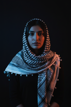 Authentic Palestinian Keffiyeh – Handwoven Original Cotton Scarf - 130x130 CM