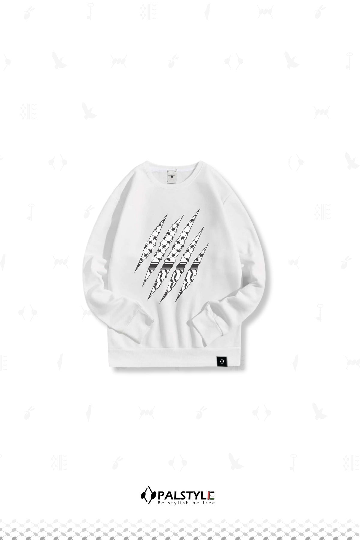 Freedom Claw Sweatshirt – Unisex Oversize Keffiyeh Design