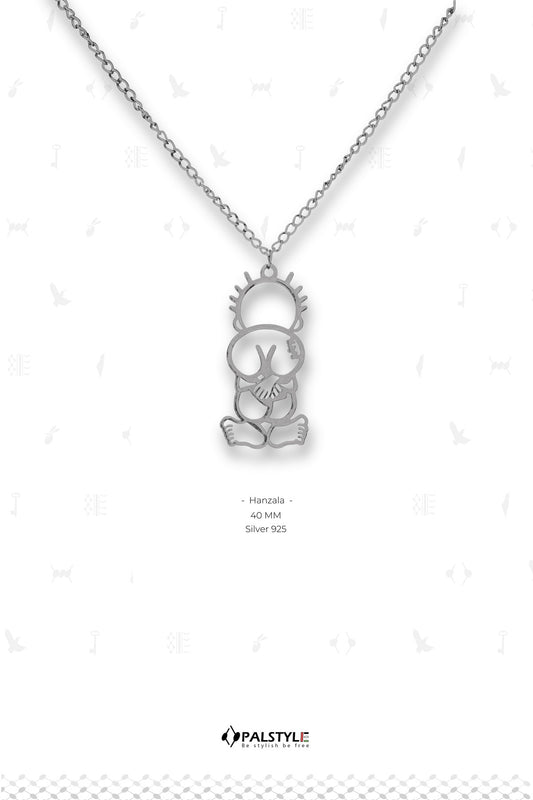 Hanzala Silver Elegance Necklace by Palstyle48