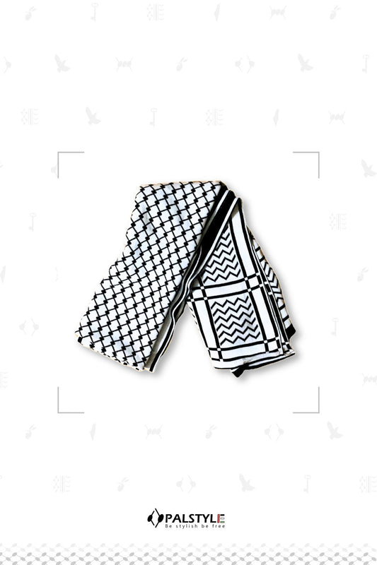 Scarf Keffiyeh Triko Çift Taraflı Atkı - Yine Drop