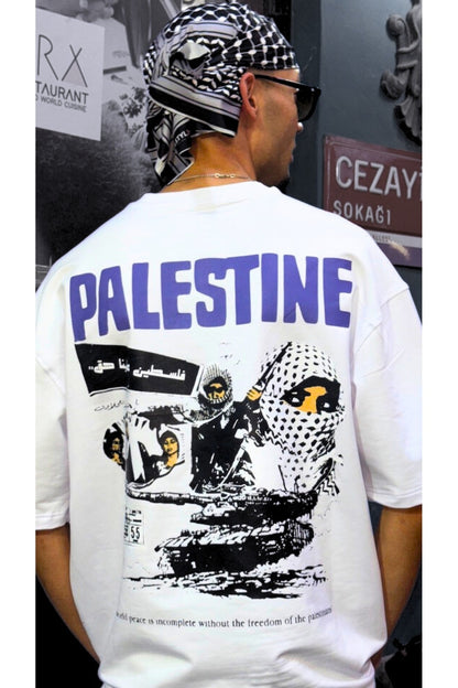 Palestine Print Oversized Men's Tee by Palstyle48