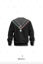 Keffiyeh Pattern Sweatshirt – Palestinian Heritage Unisex Oversize