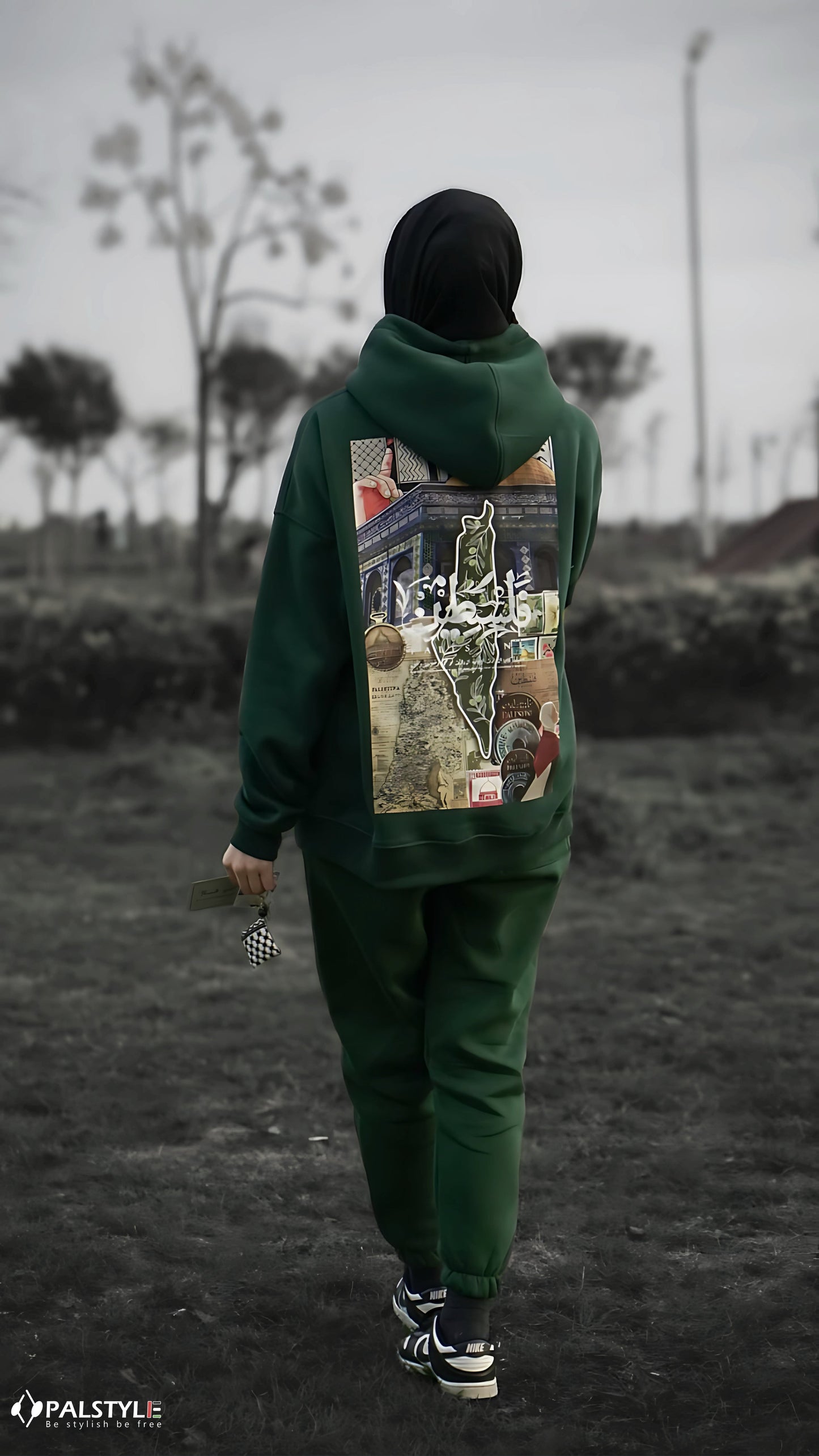 Jerusalem Heritage Oversize Hoodie - Palestine Map Design