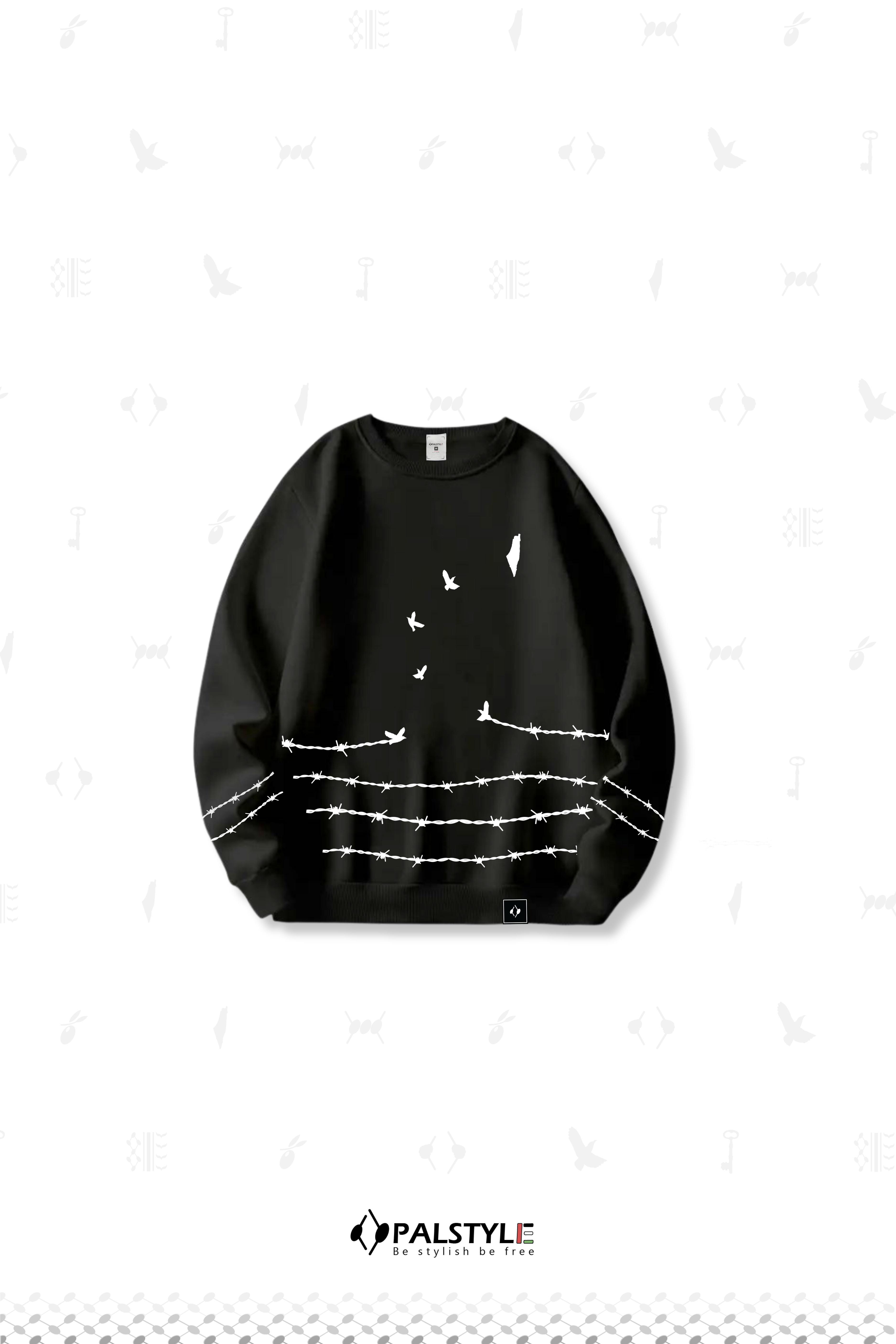Freedom Flight Sweatshirt – Palestinian Dove Oversize Unisex