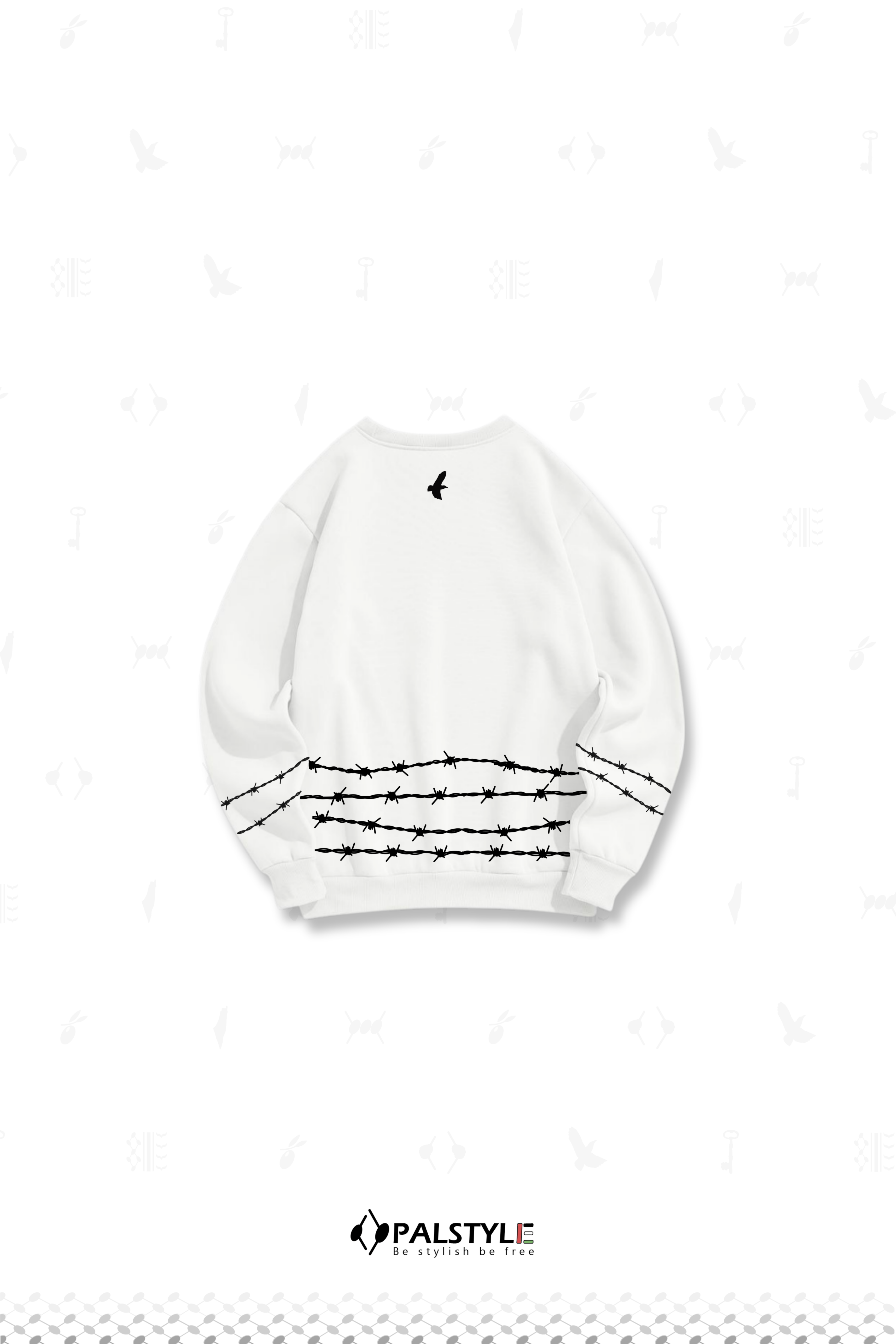 Freedom Flight Sweatshirt – Palestinian Dove Oversize Unisex