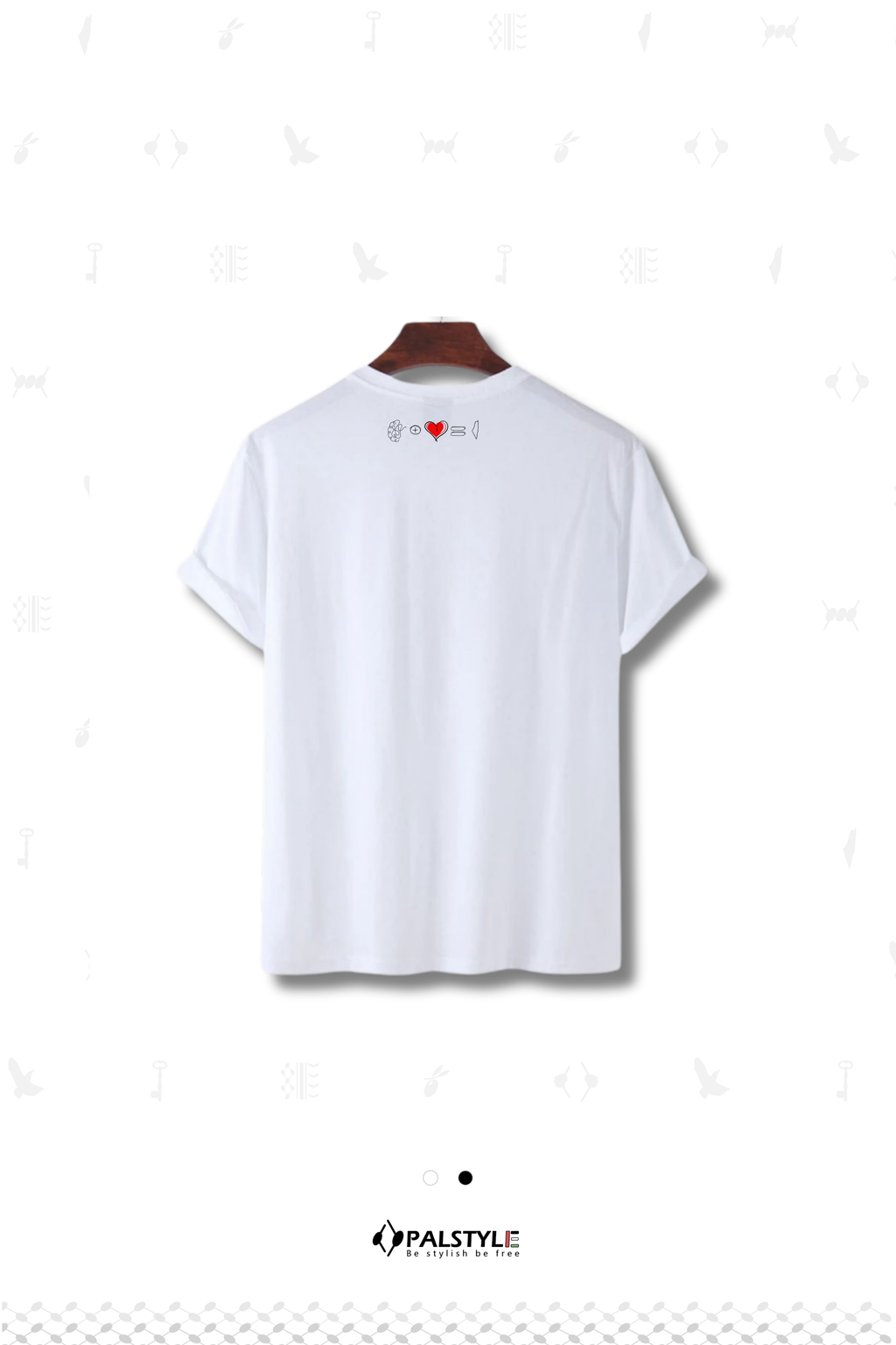 Brain & Heart Palestine T-Shirt – Unisex Oversized Keffiyeh Design