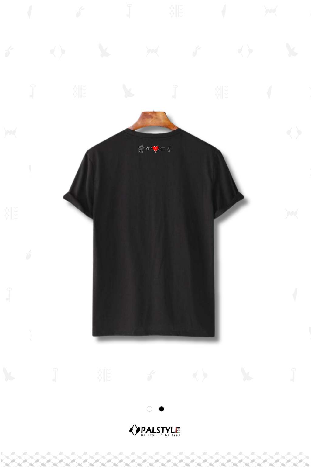 Brain & Heart Palestine T-Shirt – Unisex Oversized Keffiyeh Design
