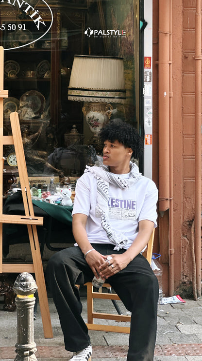 Palestine Newspaper Print Oversized T-Shirt | Resistance Chronicle Edition 2026