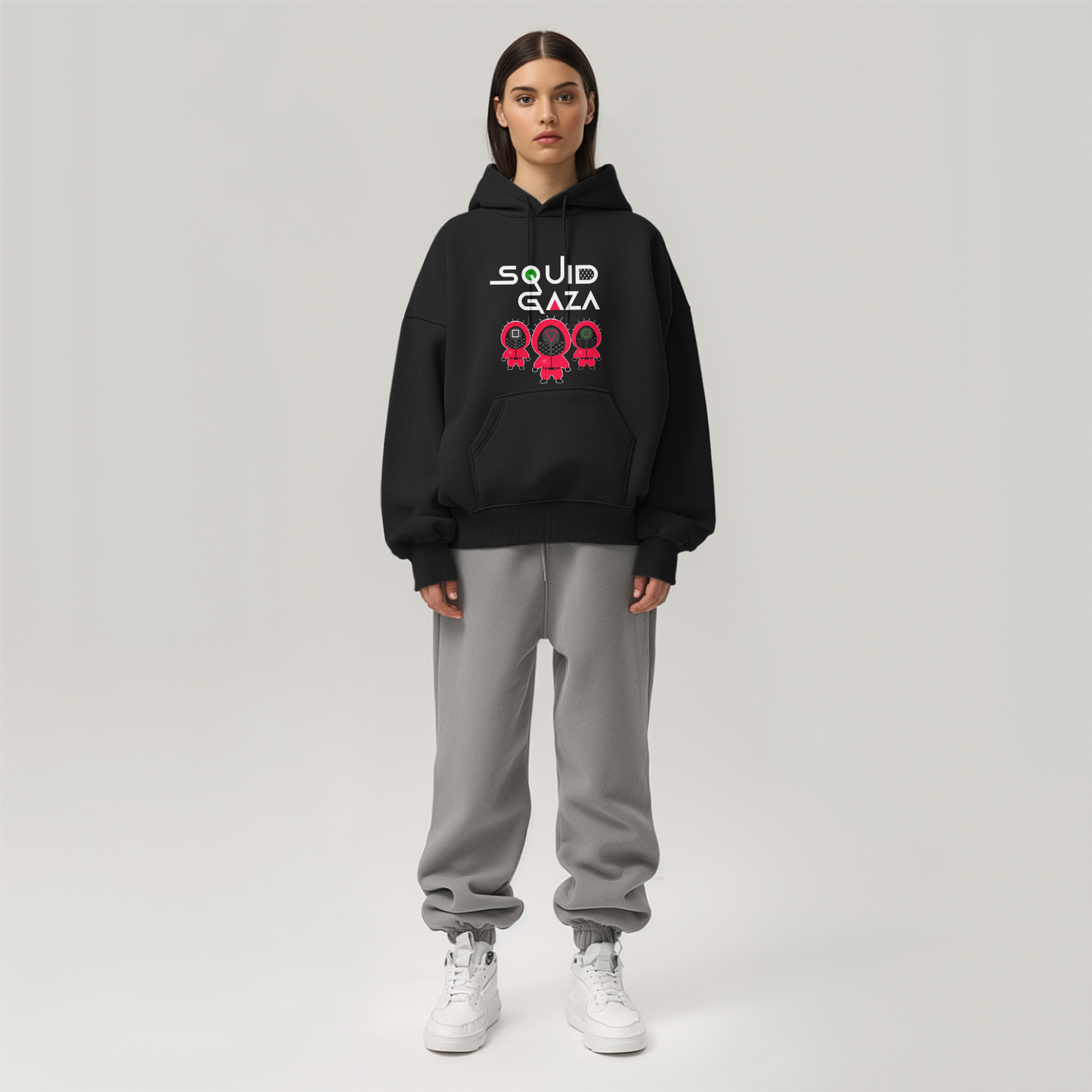 GAZA SQUAD Oversize Hoodie - Palestinian Unity Streetwear | Unisex