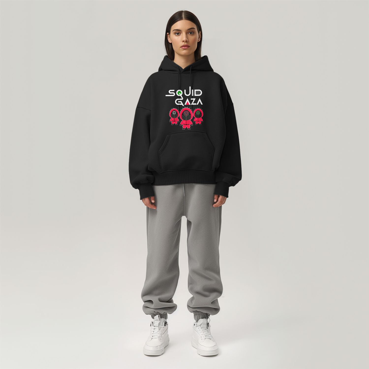GAZA SQUAD Oversize Hoodie - Palestinian Unity Streetwear | Unisex