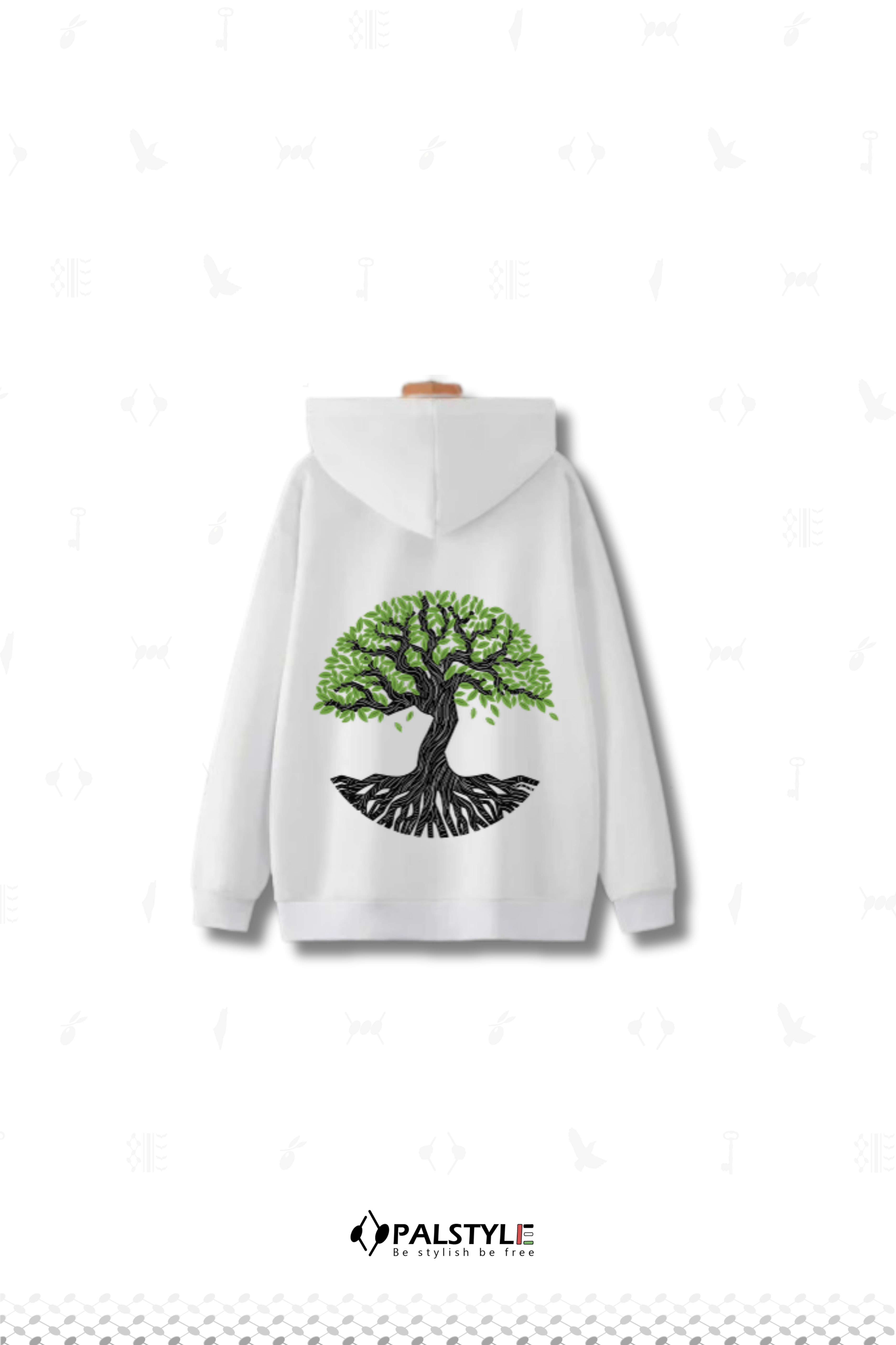 Palestinian Olive Tree Heritage Oversize Hoodie - Spirit of Gaza