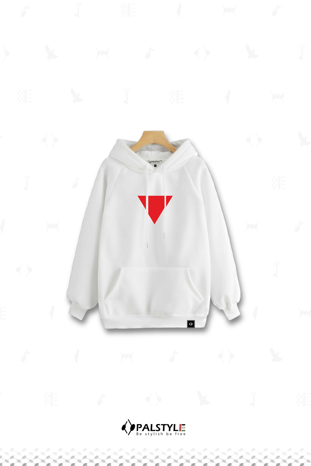 Spirit of Gaza Oversized Hoodie | Red Triangle Palestinian Resistance Symbol