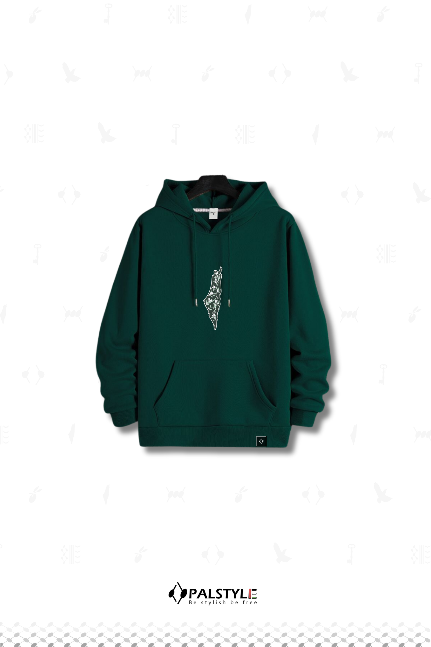 Jerusalem Heritage Oversize Hoodie - Palestine Map Design