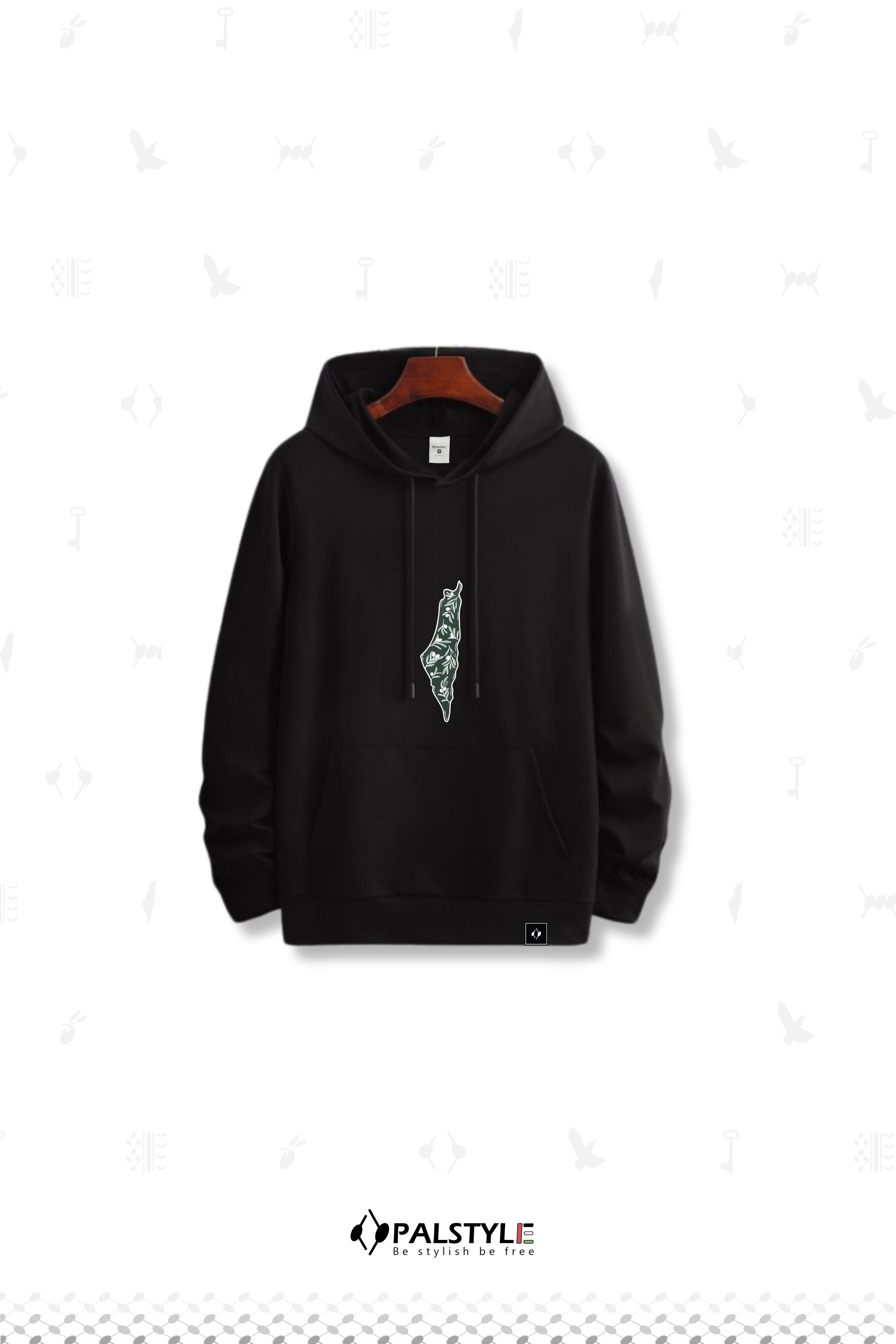 Jerusalem Heritage Oversize Hoodie - Palestine Map Design