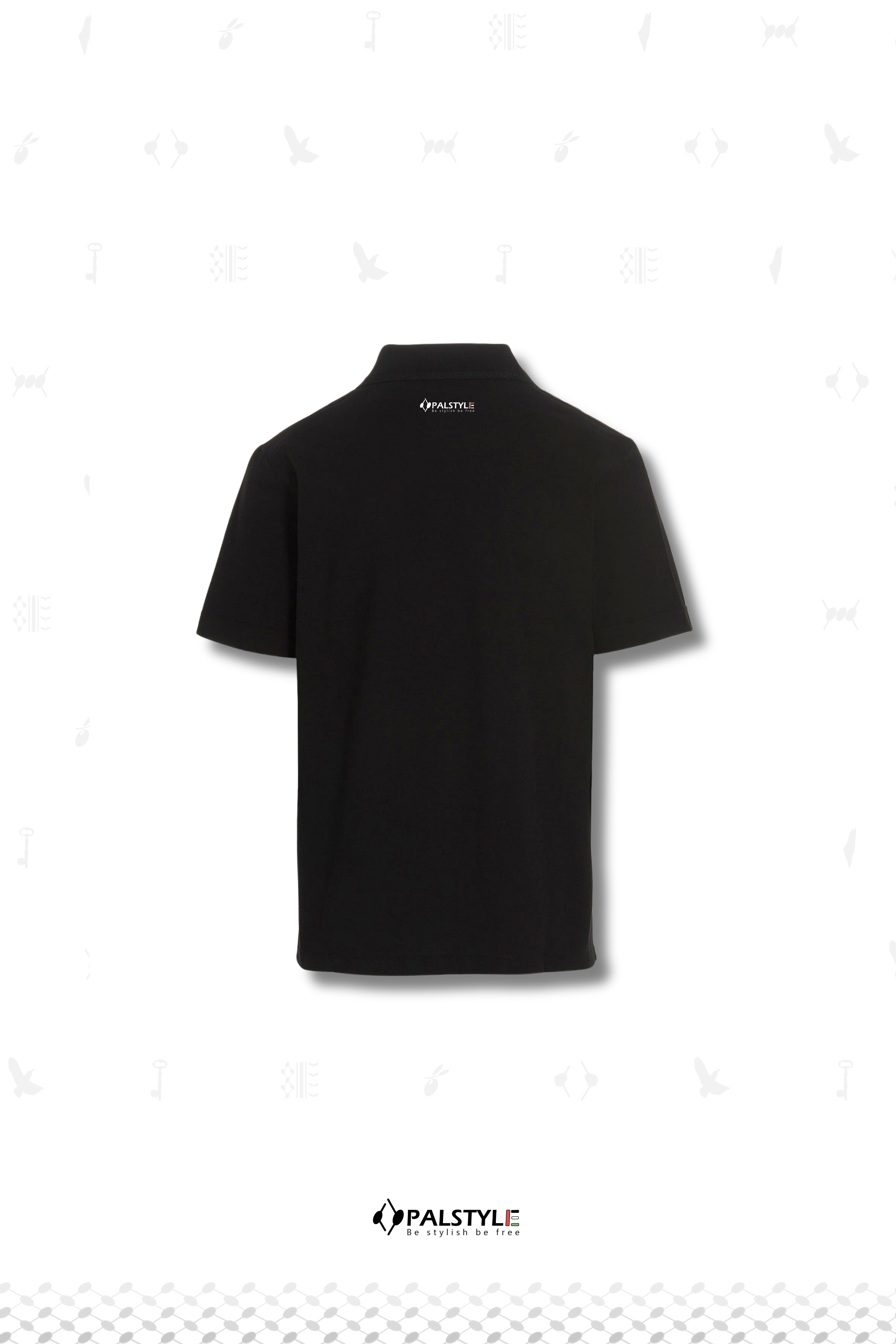 Palestine Map Polo — Black Edition