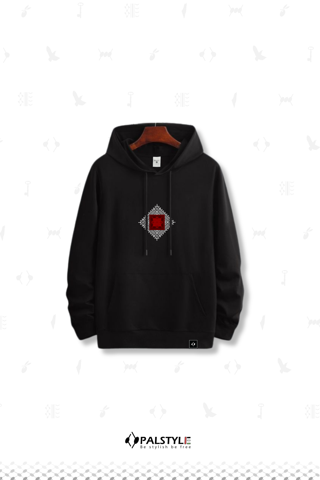 Tatreez Palestinian Embroidery Oversized Hoodie | Authentic Heritage Design