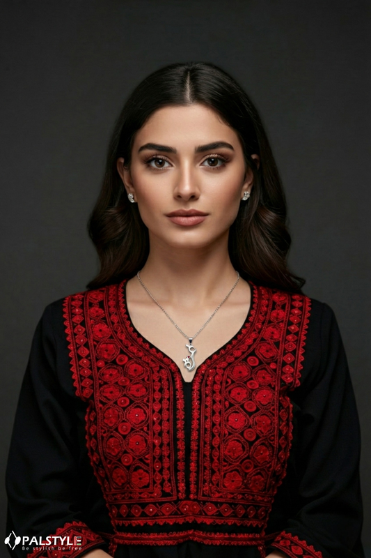 GAZA Silver Necklace 925 Sterling - Palestinian Heritage Jewelry | Unisex