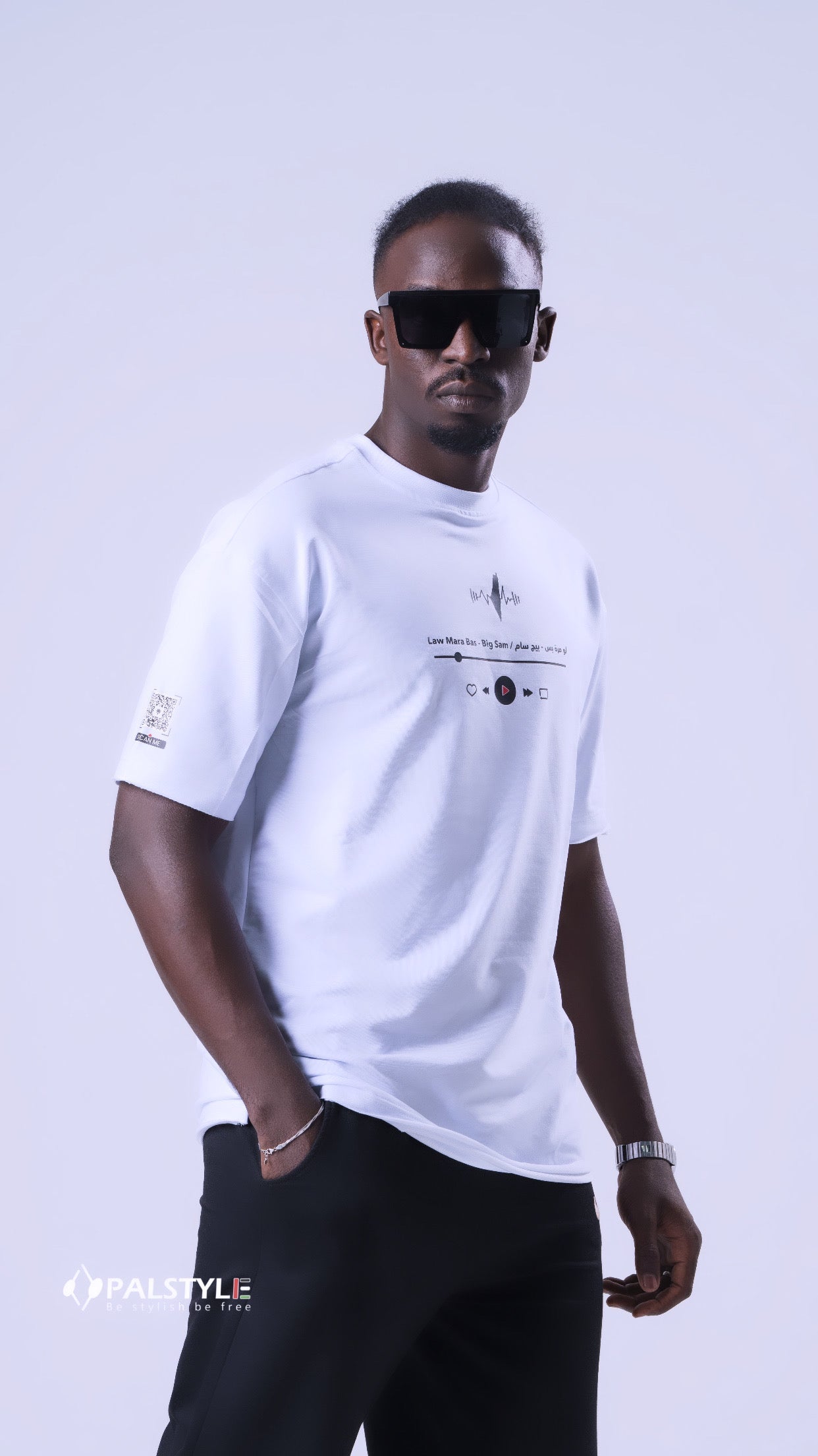 Palestine Music Play Icon Oversized T-Shirt | Viral Trending Streetwear 2026