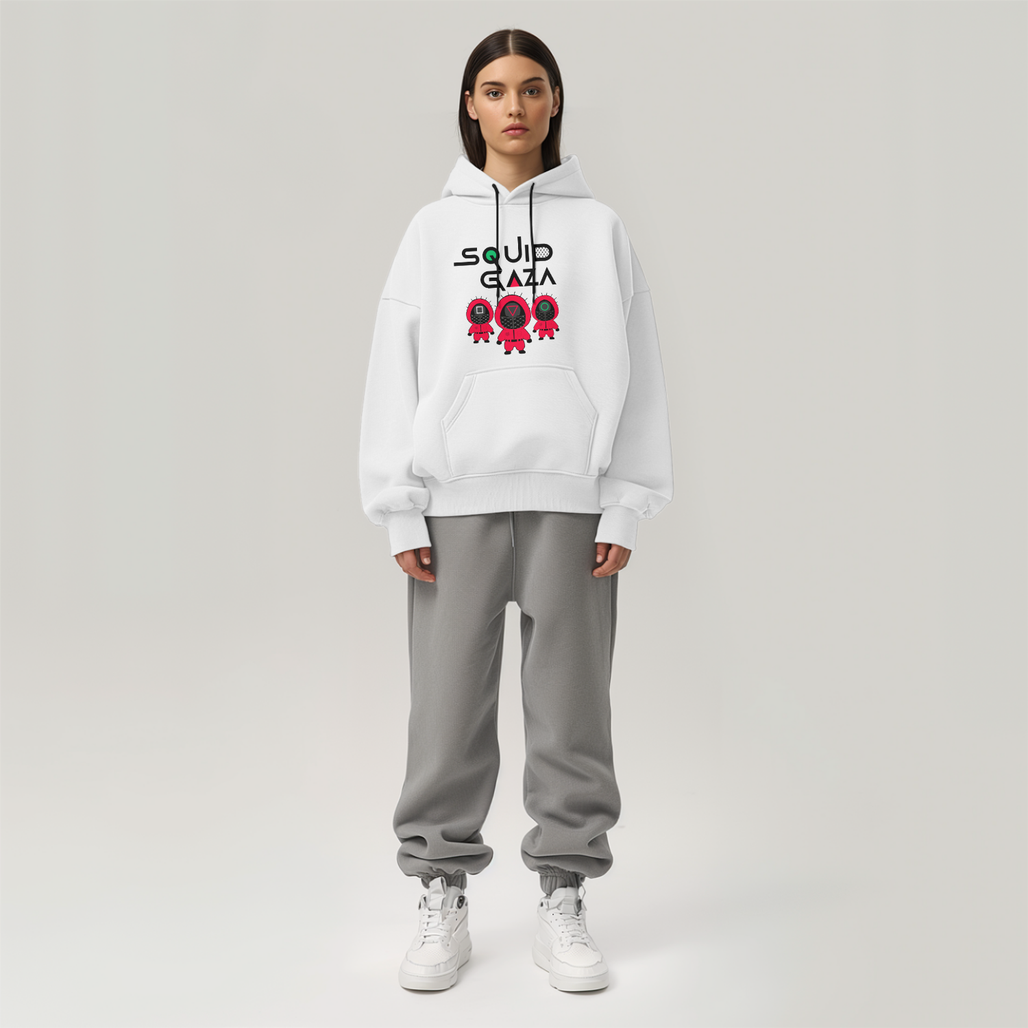 GAZA SQUAD Oversize Hoodie - Palestinian Unity Streetwear | Unisex