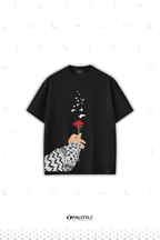 يد الكوفية والورد | Keffiyeh Rose & Doves Oversized Tee