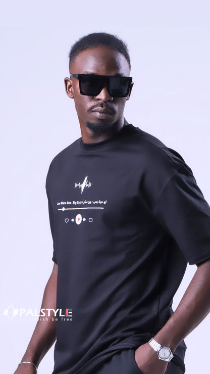 Palestine Music Play Icon Oversized T-Shirt | Viral Trending Streetwear 2026