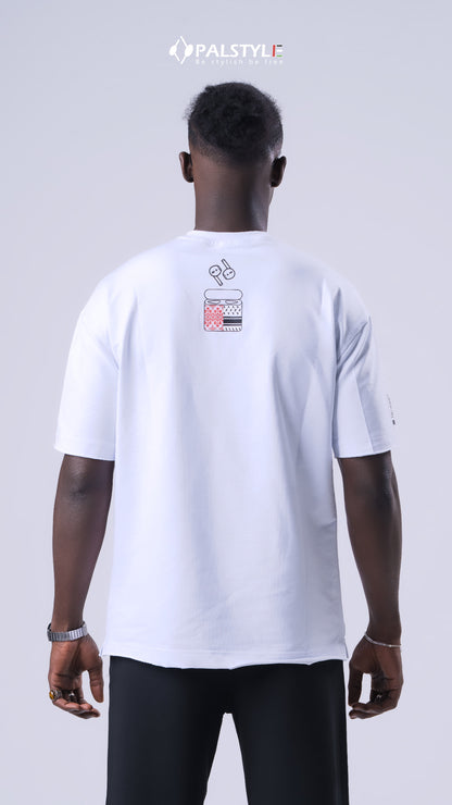 Palestine Music Play Icon Oversized T-Shirt | Viral Trending Streetwear 2026
