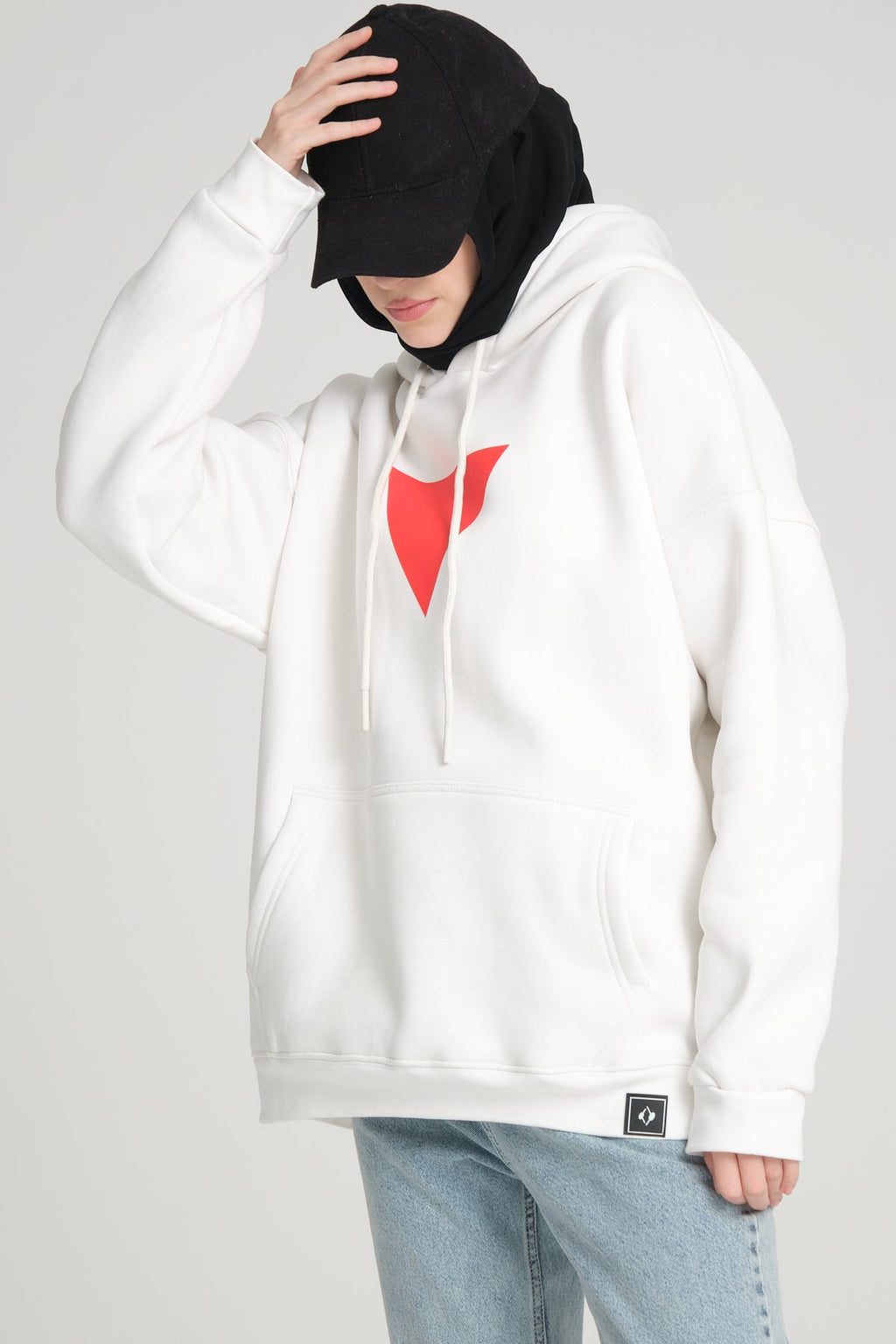 Spirit of Gaza Oversized Hoodie | Red Triangle Palestinian Resistance Symbol