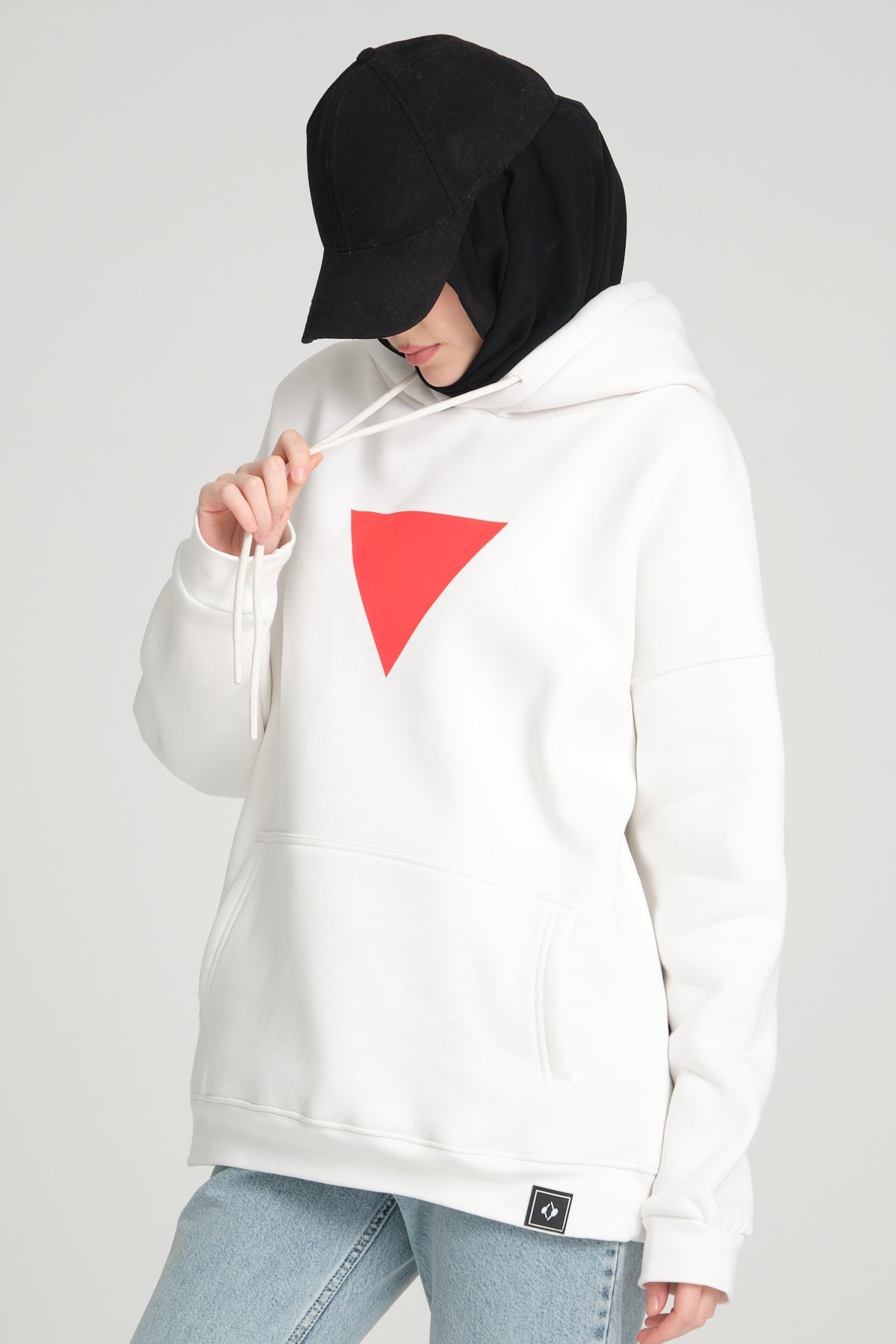 Spirit of Gaza Oversized Hoodie | Red Triangle Palestinian Resistance Symbol