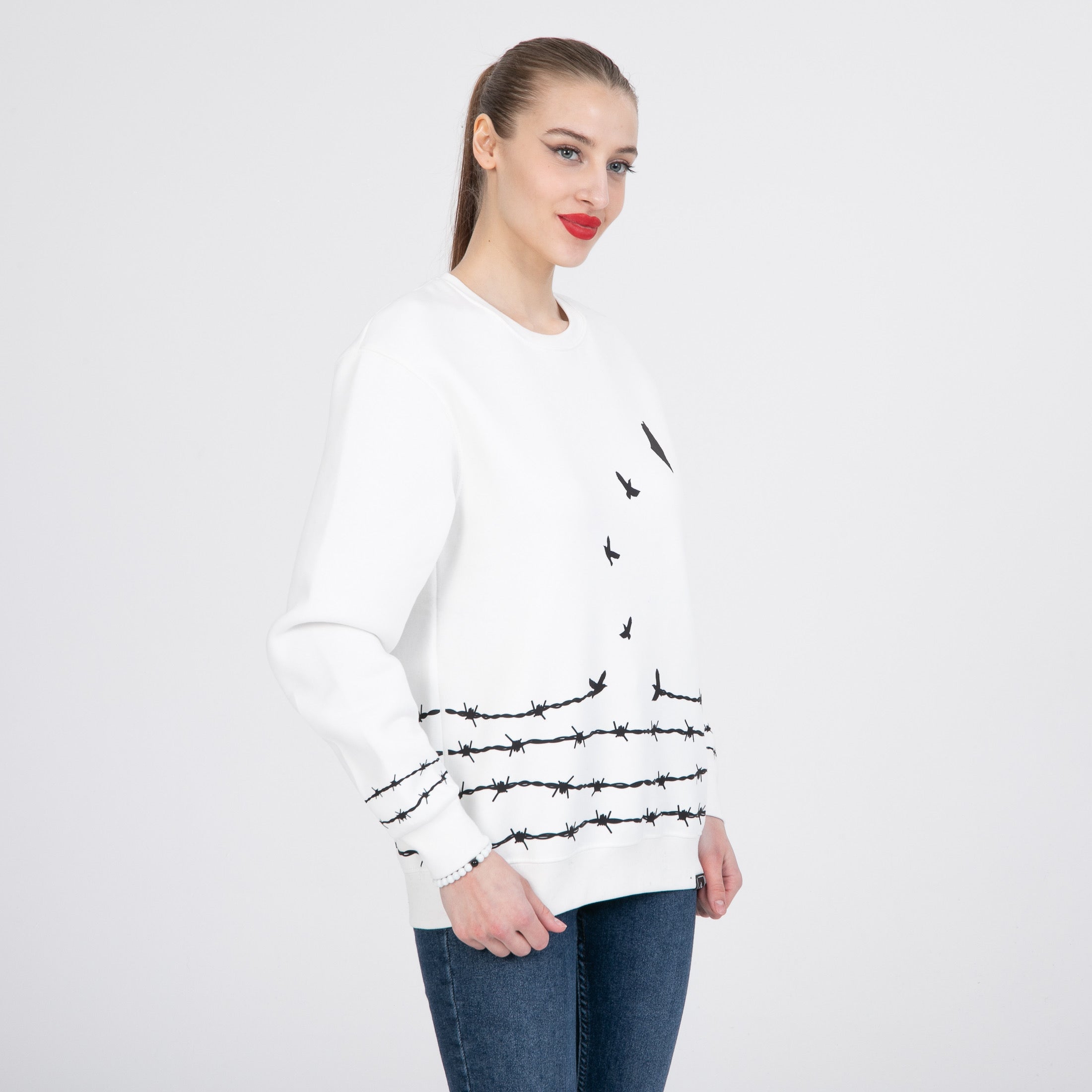 Freedom Flight Sweatshirt – Palestinian Dove Oversize Unisex