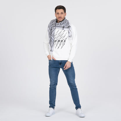 Palestinian Keffiyeh Sweatshirt – Freedom Claw Unisex Oversize Design
