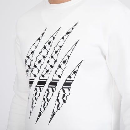 Palestinian Keffiyeh Sweatshirt – Freedom Claw Unisex Oversize Design