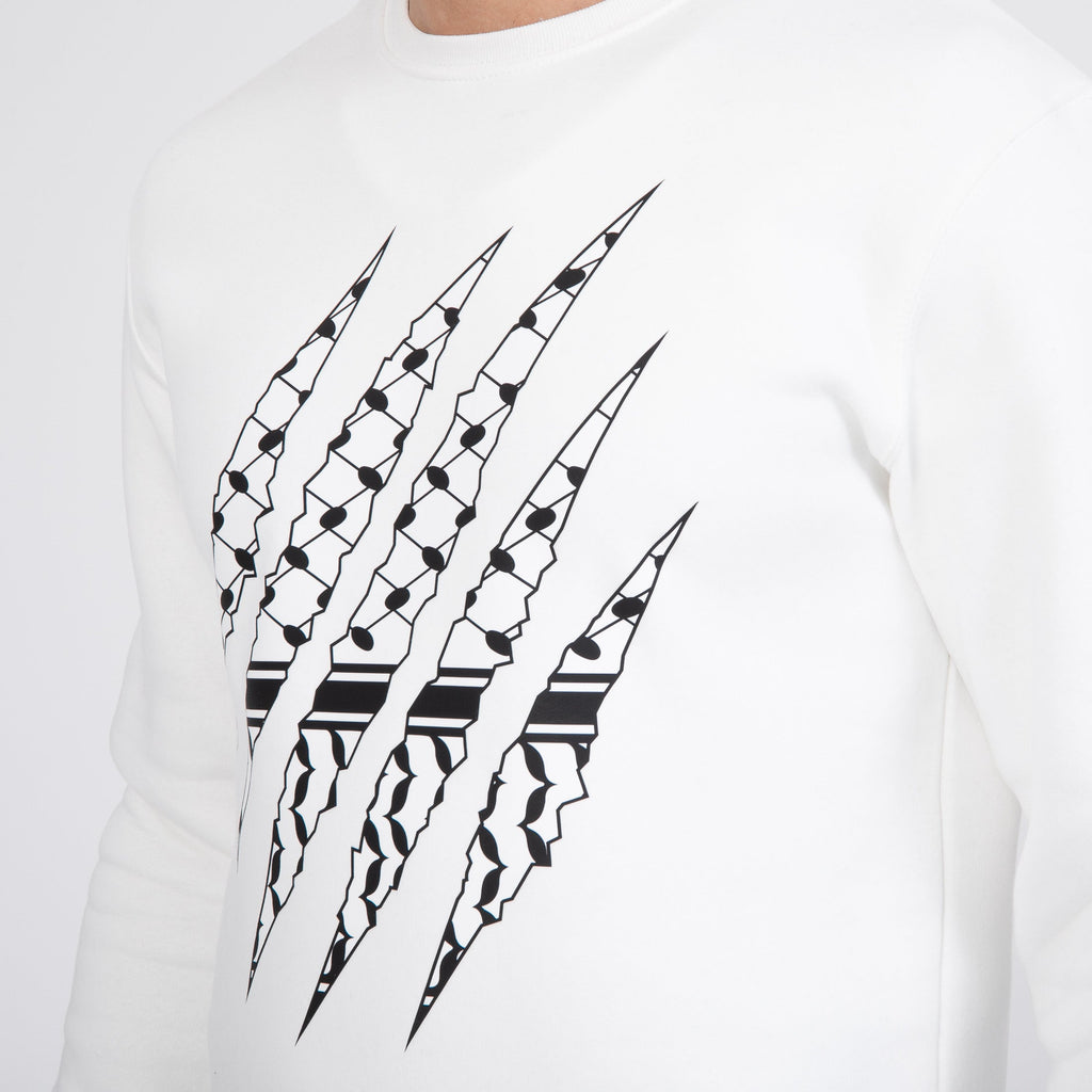 Palestinian Claw Marks Organic Cotton Sweatshirt