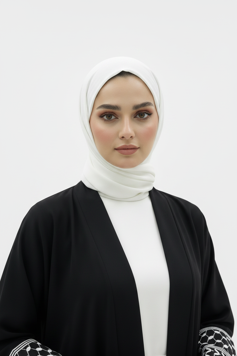 Black Abaya – Face Close Up