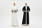 Duo Shot – White & Black Abaya