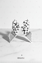 Keffiyeh Hair Clip – White Studio