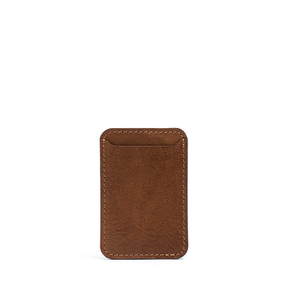 Full Grain Leather MagSafe Wallet Classic Holds Cards
