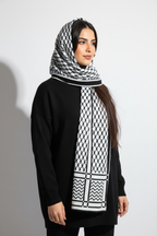 Shot 2 - Side drape keffiyeh headscarf